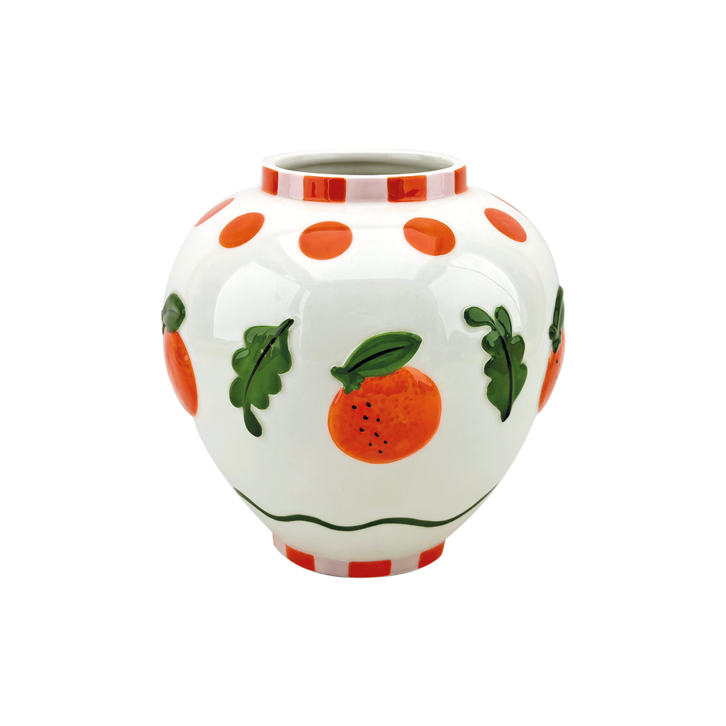 Vase orange D17,4 H17,6cm