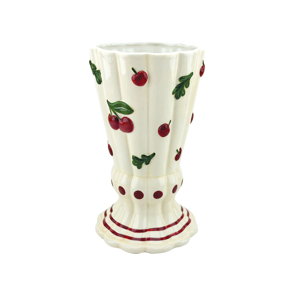 Vase cerise D16 H27,1cm