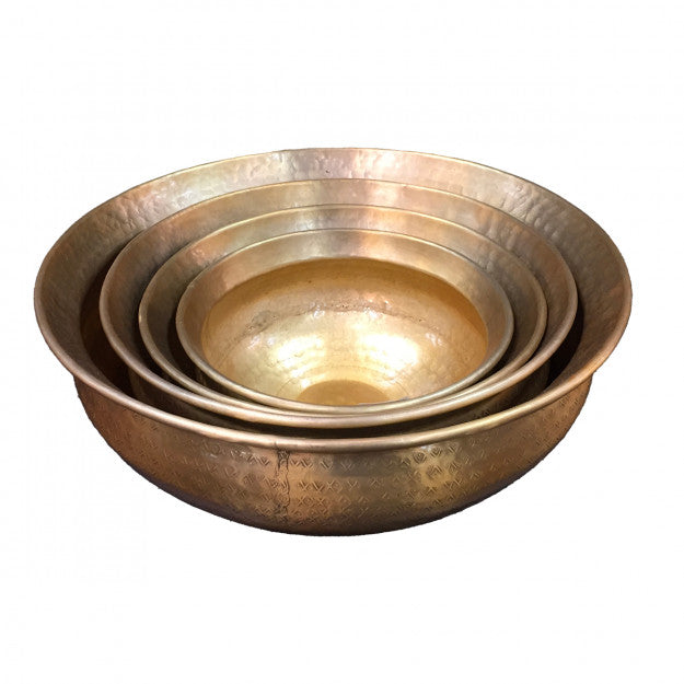 SET 4 CORBEILLES ALU GOLD