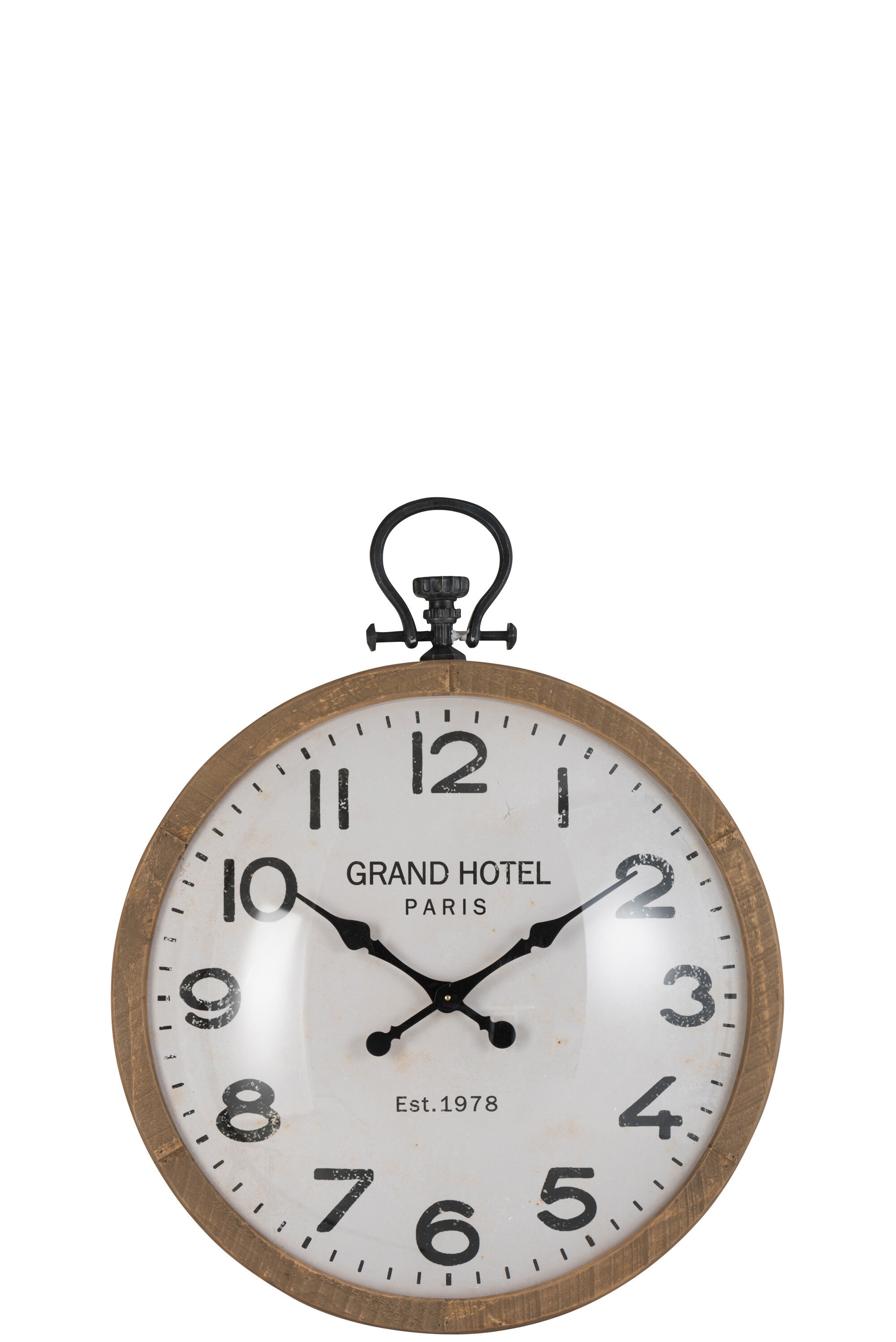 HORLOGE RND BOULE VER BS NAT S (73.5x92x19.5cm)