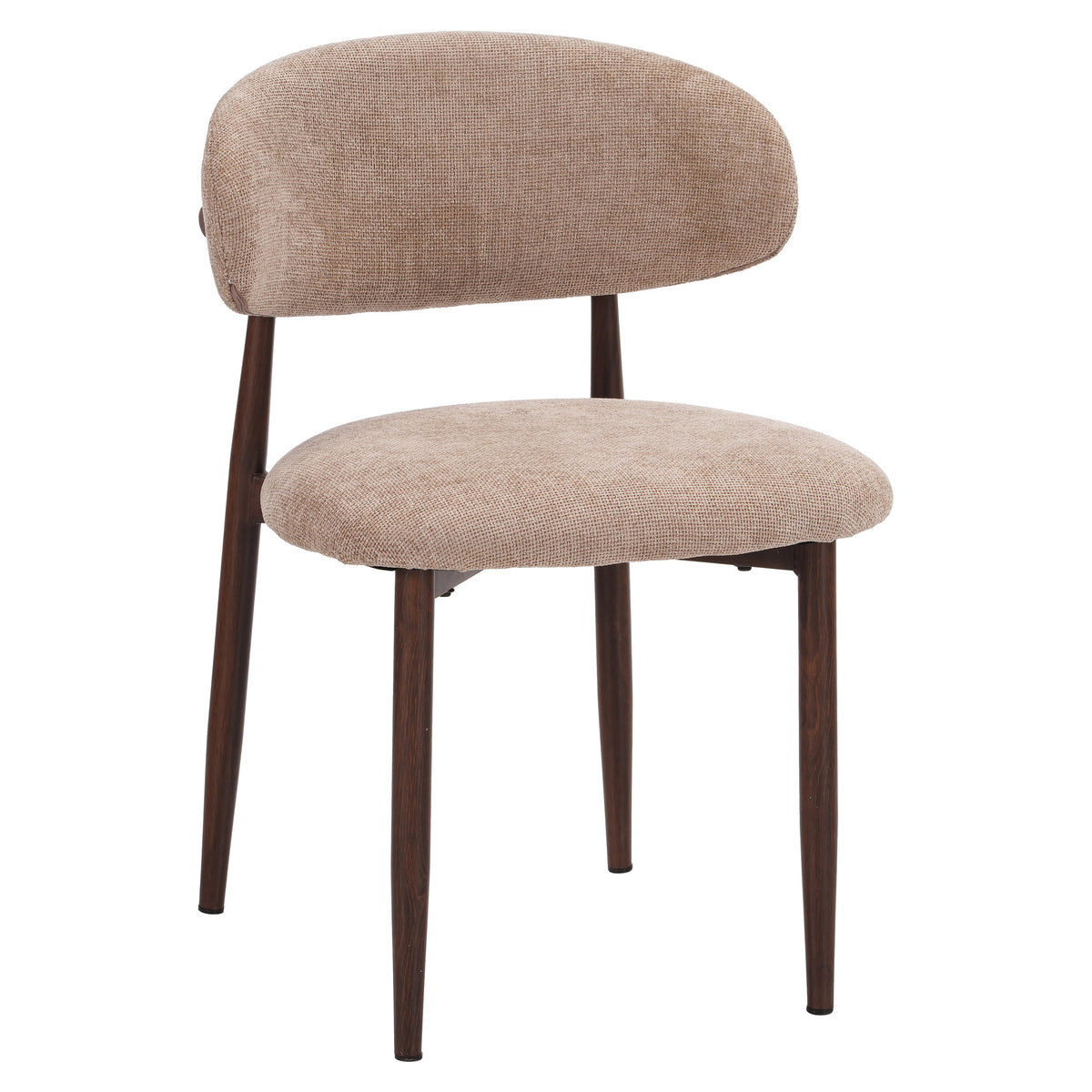 Chaise LOUISA Taupe | Pied Noyer