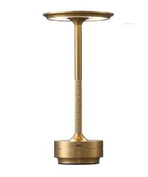 LED RECHARGEABLE TABLE LAMP / GOLD, D130*H280mm