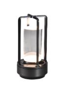 LED RECHARGEABLE TABLE LAMP / BLACK, D90*H180mm