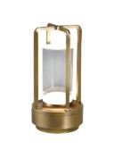 LED RECHARGEABLE TABLE LAMP / GOLD, D90*H180mm