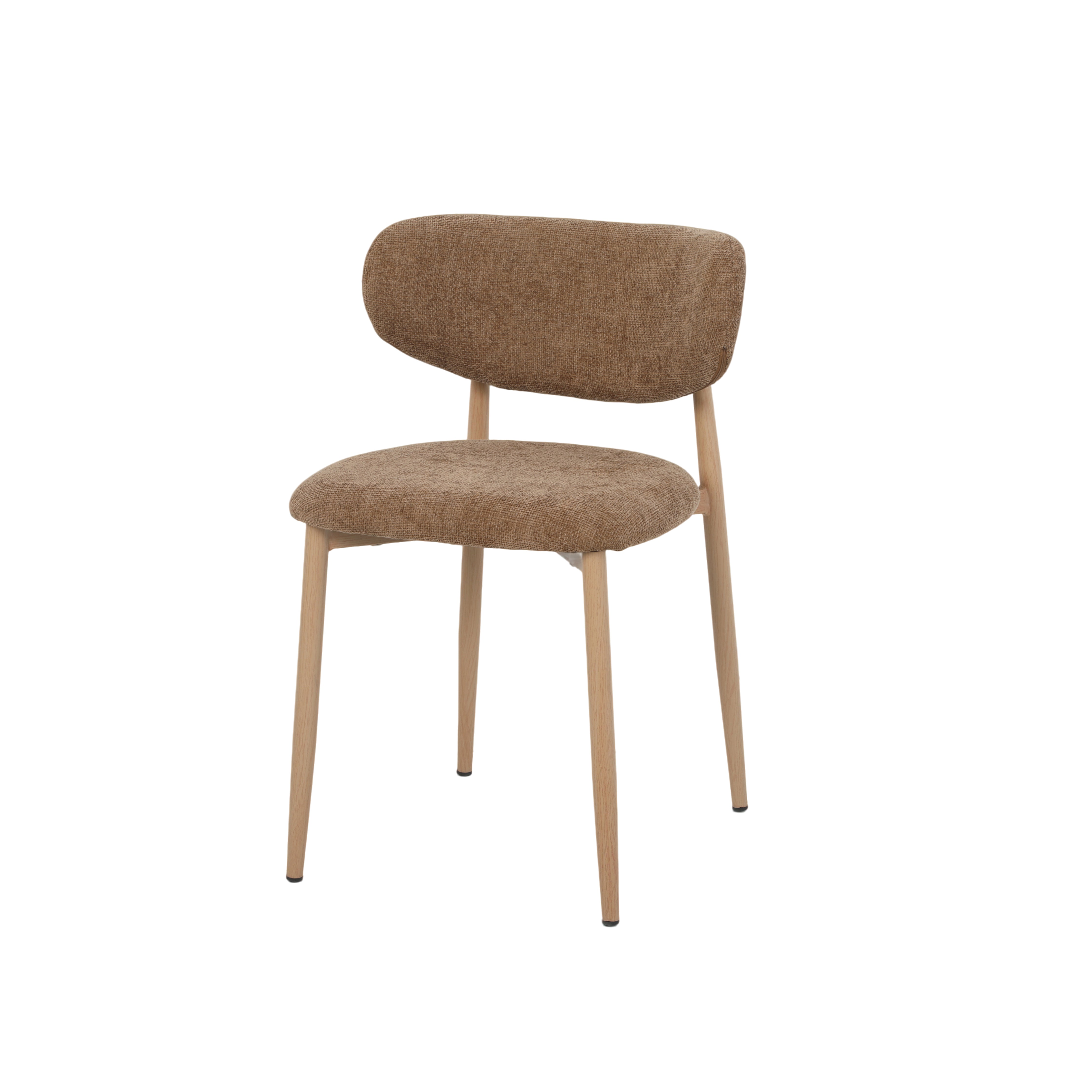 Chaise Louise Châtaigne 400 | Pied Naturel | 43x50xH74.5cm