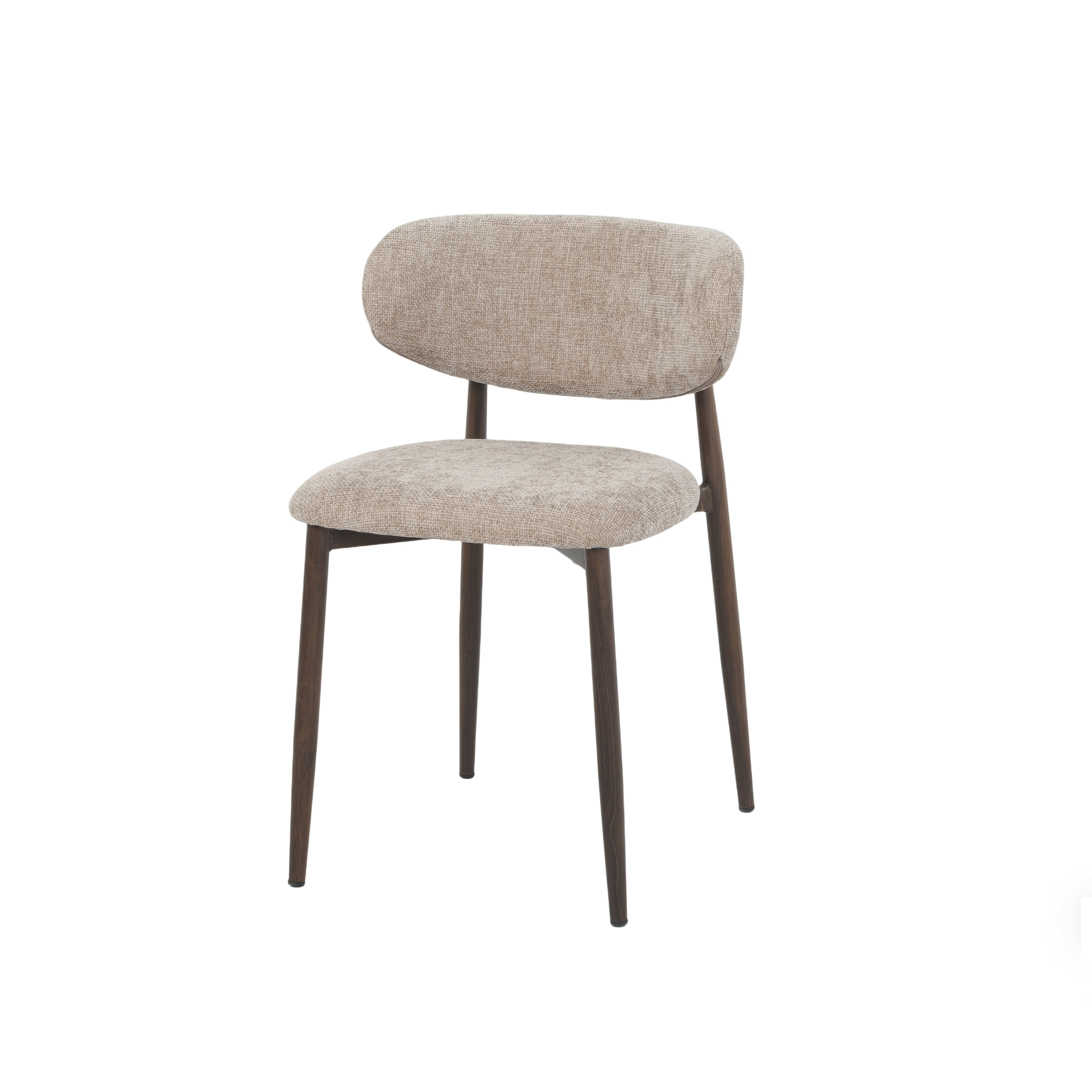 Chaise Louise Taupe 170 | Pied Noyer | 43x50xH74.5cm