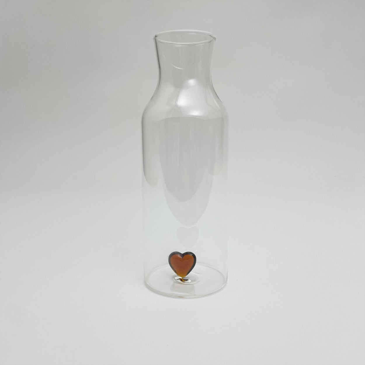 CARAFE HEART AMBER