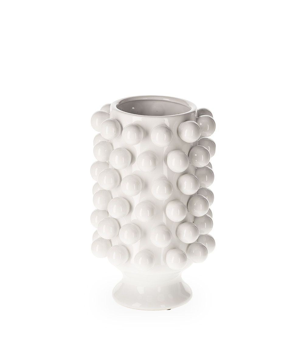 Céramique de Décoration Grappa Blanche D24,5xH40cm
