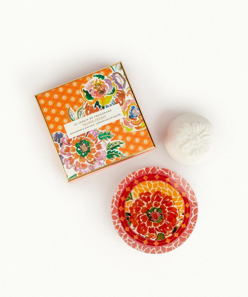 SAVON ET PORTE SAVON TILLEUL CEDRAT