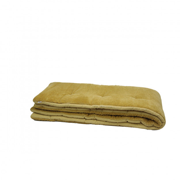 DUVET VELOURS COTELE 80x200 MUSTARD