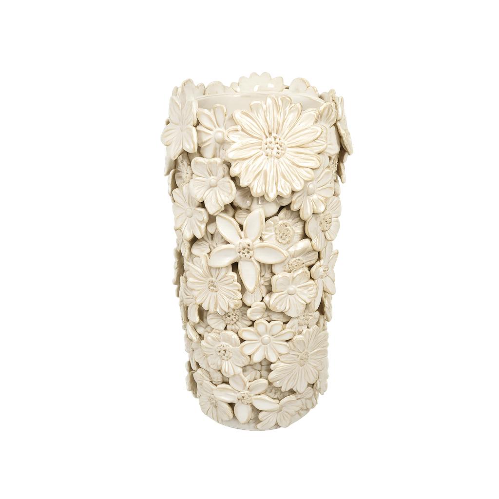 Vase Flora blanc D14,5 H31cm