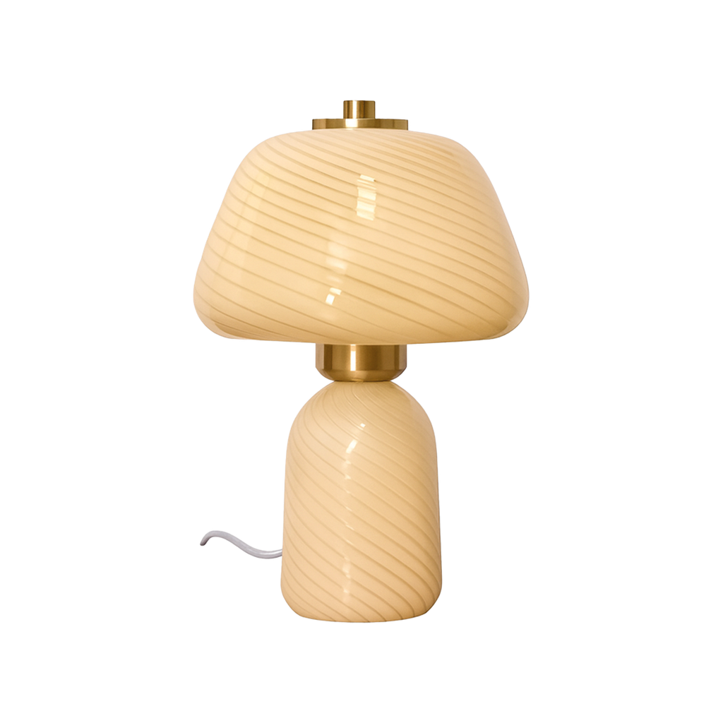 Lampe Appolon milky D18 H27cm