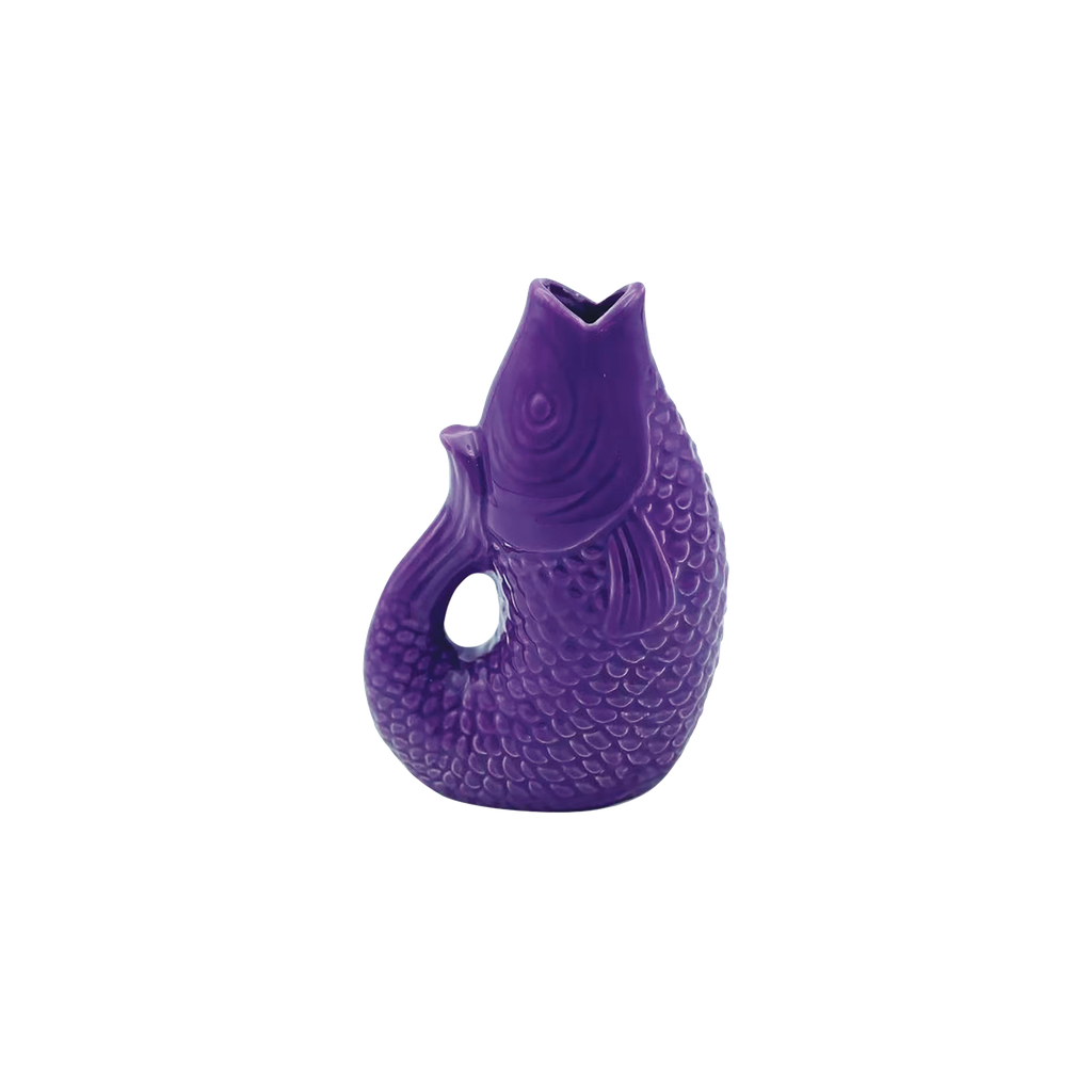 Vase ceramic Poisson pm violet L8,2 P5 H12cm