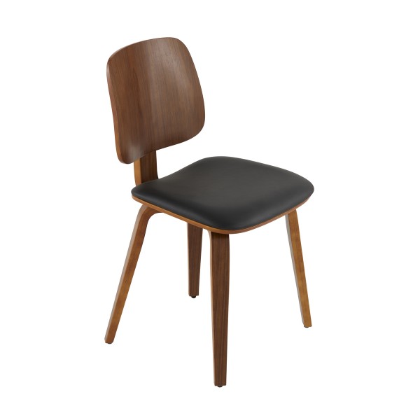 Chaise Brad vinyle noir