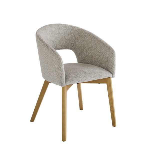 Chaise tapissée greige Ines