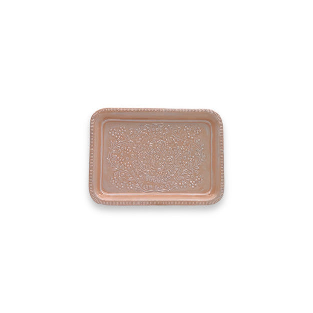 PLATEAU RECTANGLE BERBERE GM LIGHT PINK