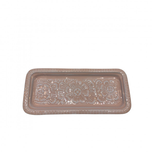 PLATEAU RECTANGLE BERBERE PM LIGHT PINK