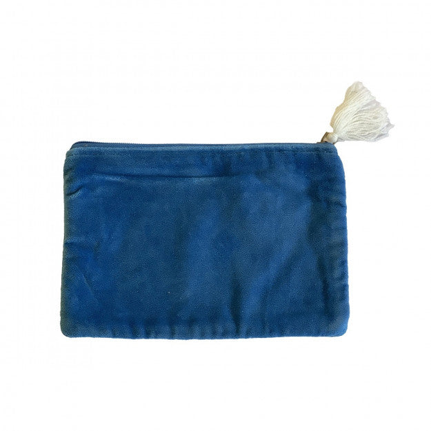 POCHETTE VELOURS 21x16 BLUE
