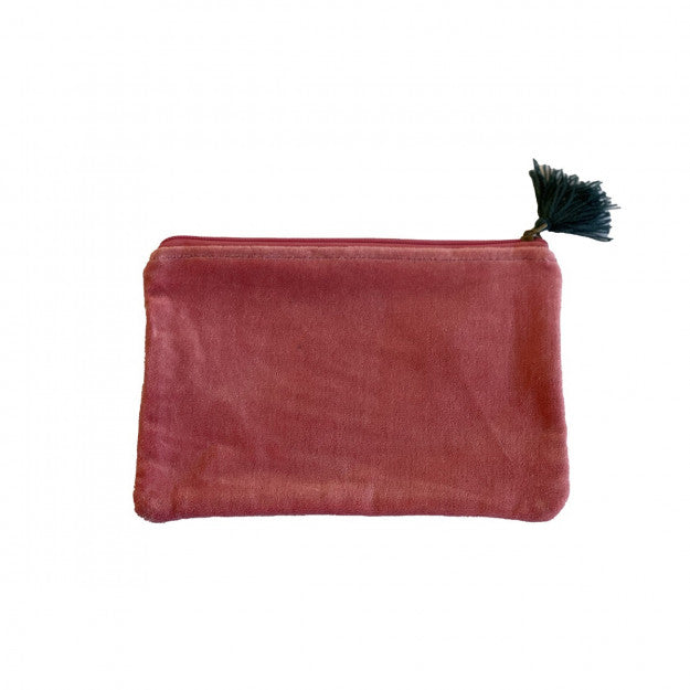 POCHETTE VELOURS 21x16 PINK