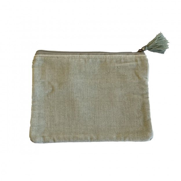 POCHETTE VELOURS 21x16 CRAIE