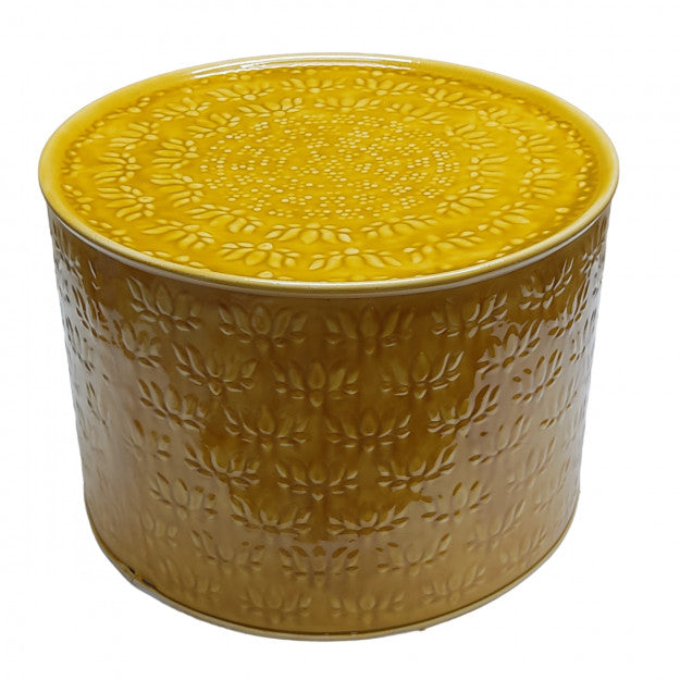 POUF LOTUS MUSTARD