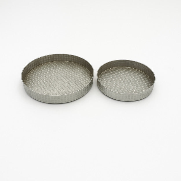 SET 2 PLATEAUX BB OSLO SILVER