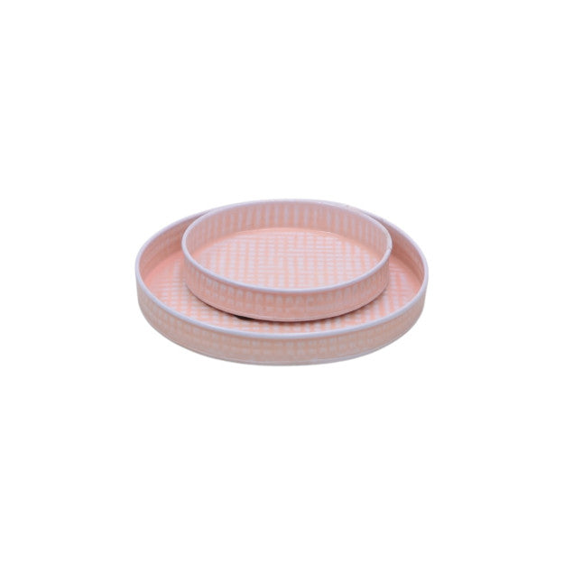 SET 2 PLATEAUX BB OSLO LIGHT PINK