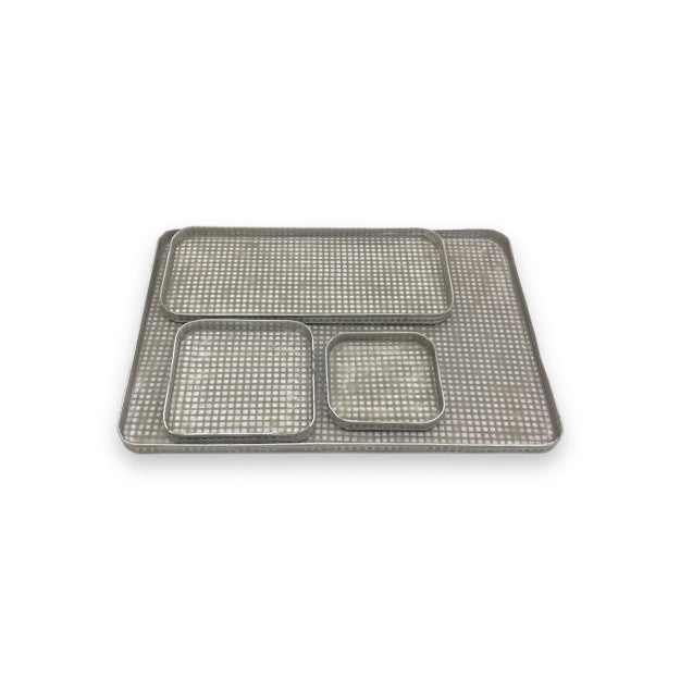 SET 4 PLATEAU CARRE OSLO GREY