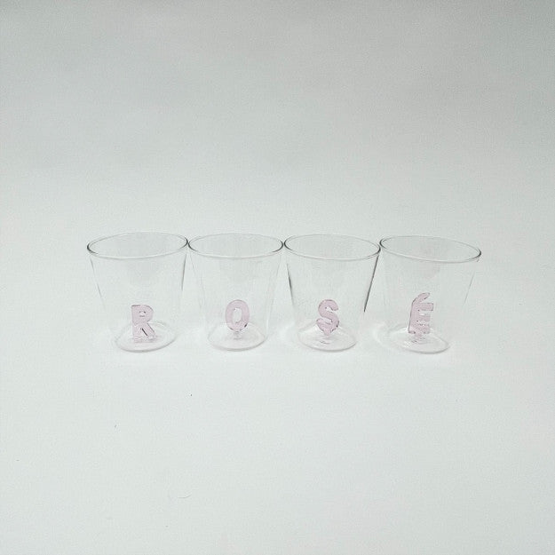 SET 4 VERRES ROSE PINK