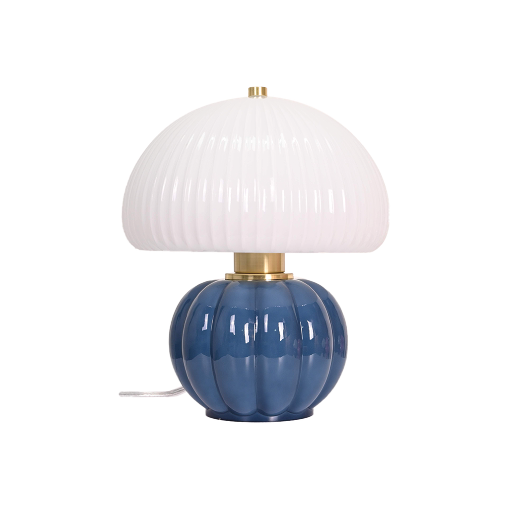 Lampe Madeleine bleu D22 H25cm