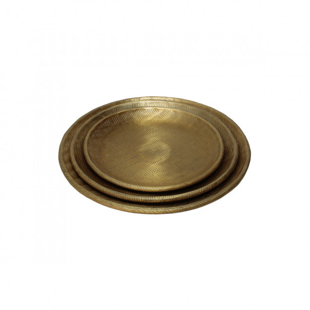 SET 3 PLATEAUX ALU GOLD TPM