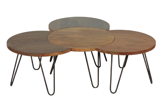 Tables Basses Rondes Set/4 D60xH39cm