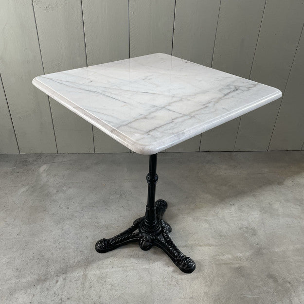 TABLE BISTROT SQUARE MARBRE WHITE