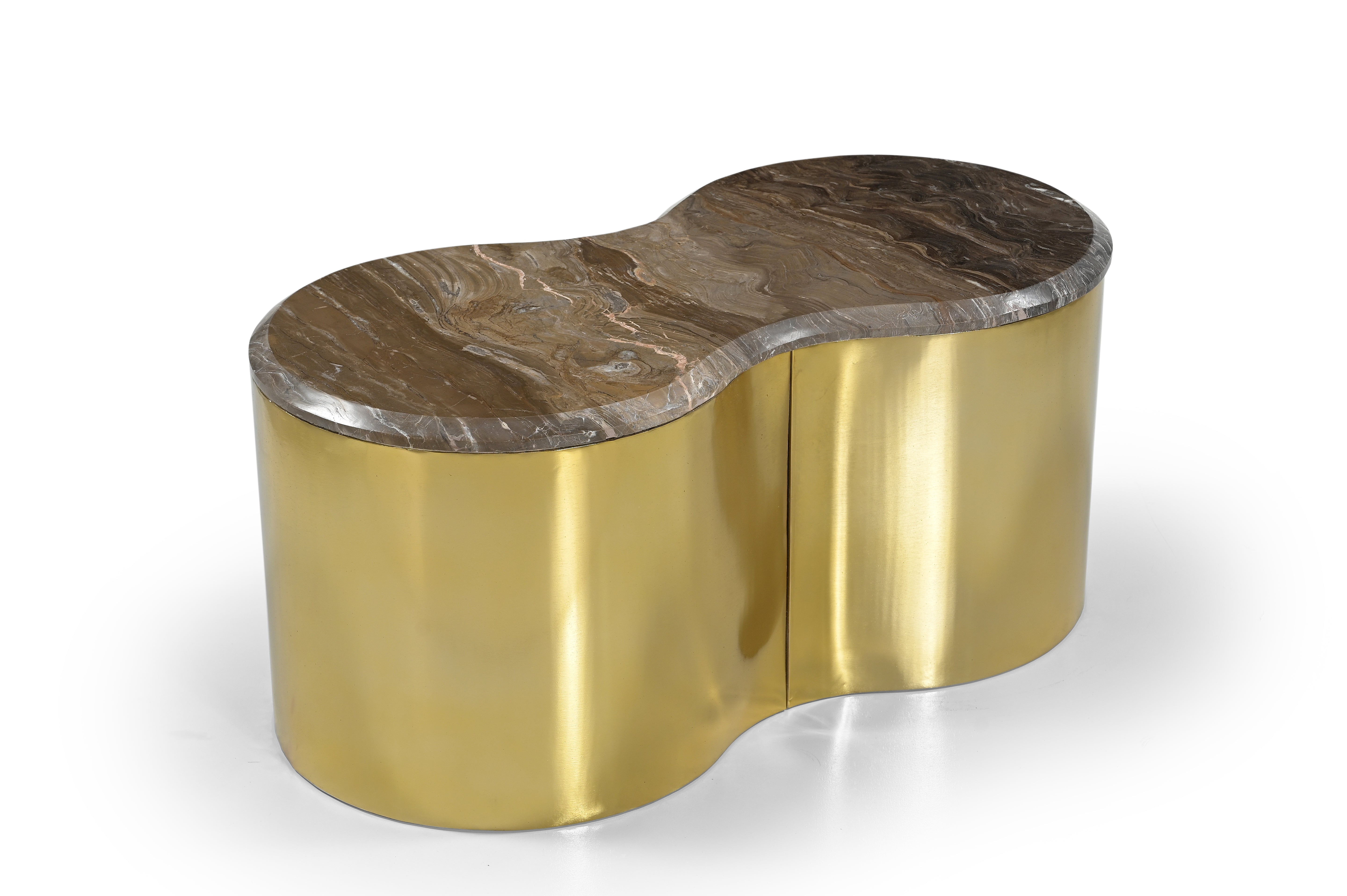 Table Basse en Marbre Leticia 80x40xH34cm
