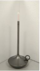 LED RECHARGEABLE TABLE LAMP / SILVER, D120*H265mm