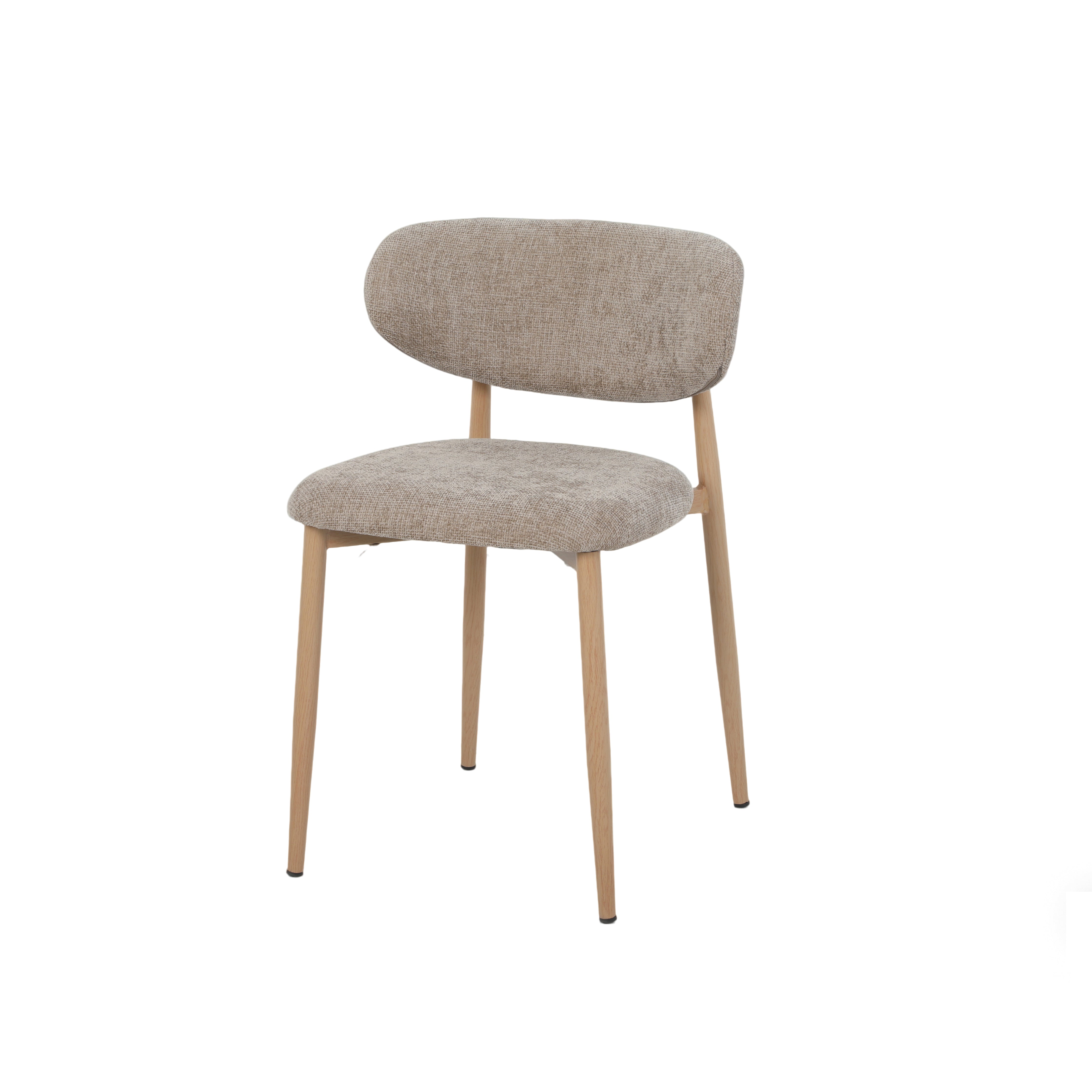 Chaise Louise Taupe 170 | Pied Naturel | 43x50xH74.5cm