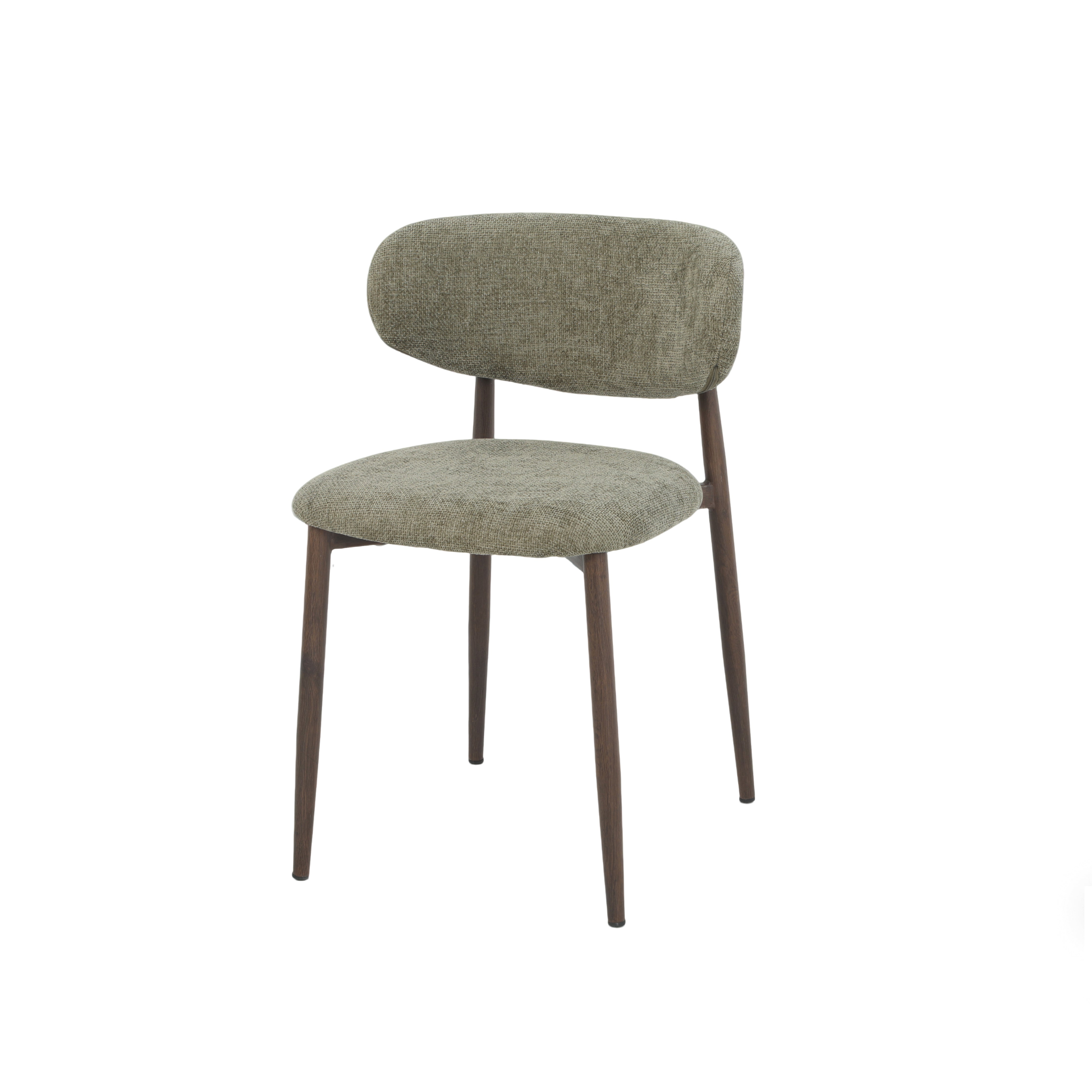 Chaise Louise Olive 350 | Pied Noyer | 43x50xH74.5cm