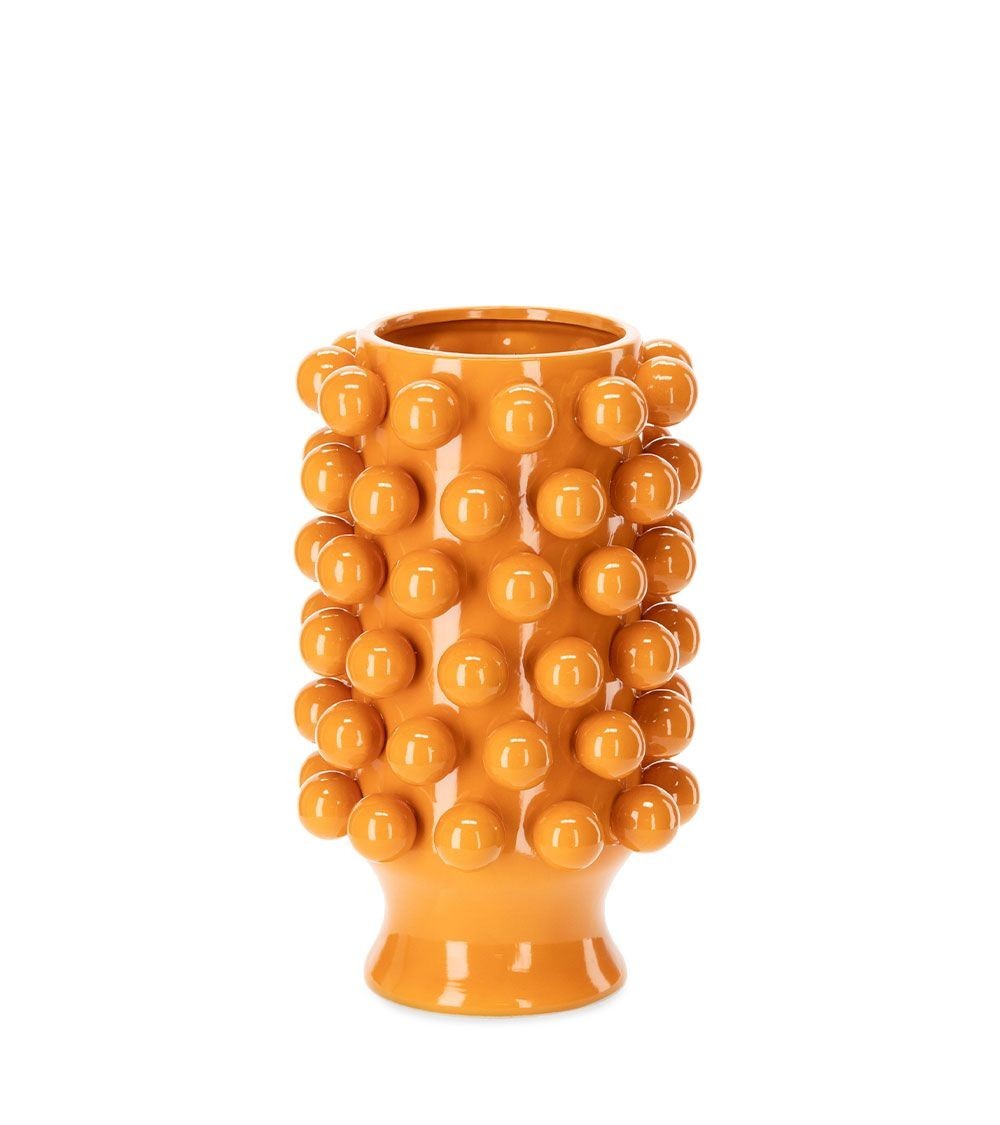Céramique de Décoration Grappa Orange Clair D24xH40cm