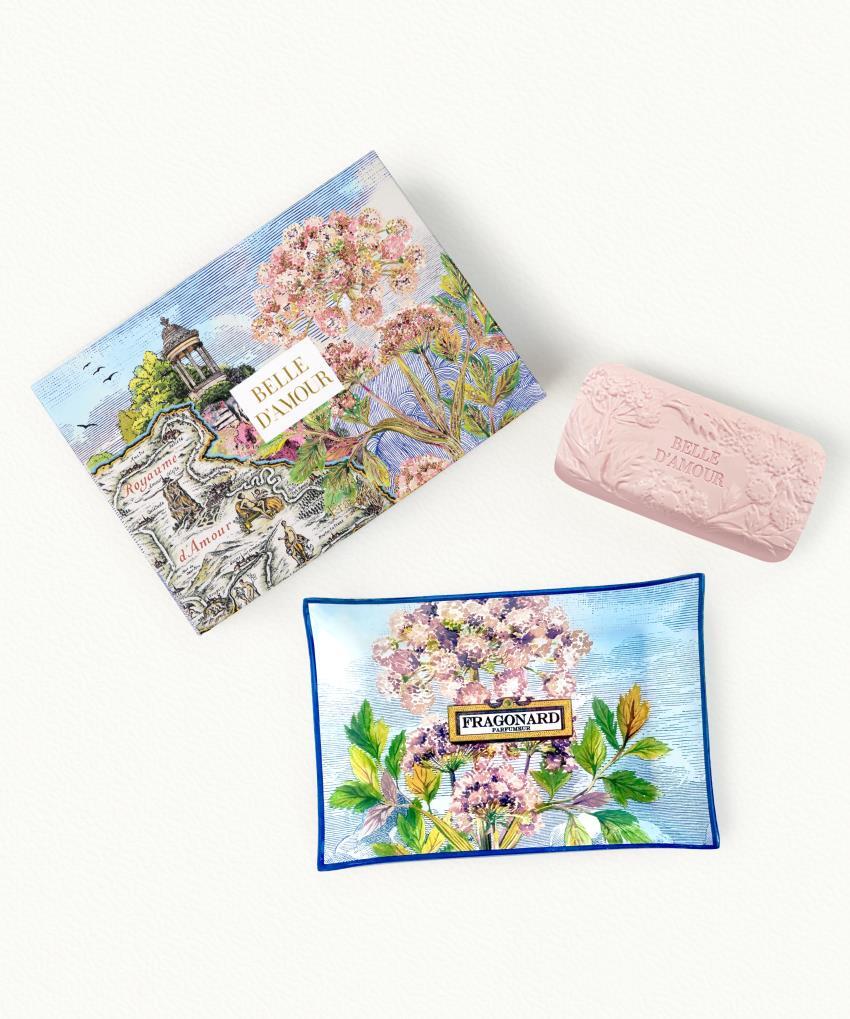 SAVON BELLE D'AMOUR 150G + PORTE-SAVON