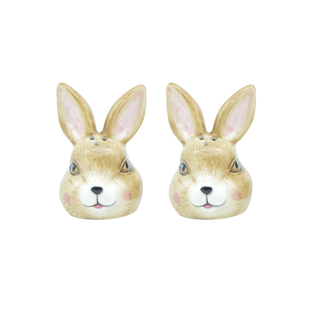 Set de sel et poivre lapin L5 P4,6 H7,3cm
