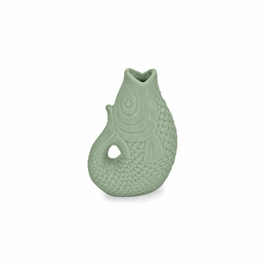 Vase ceramic Poisson pm matcha L8,2 P5 H12cm