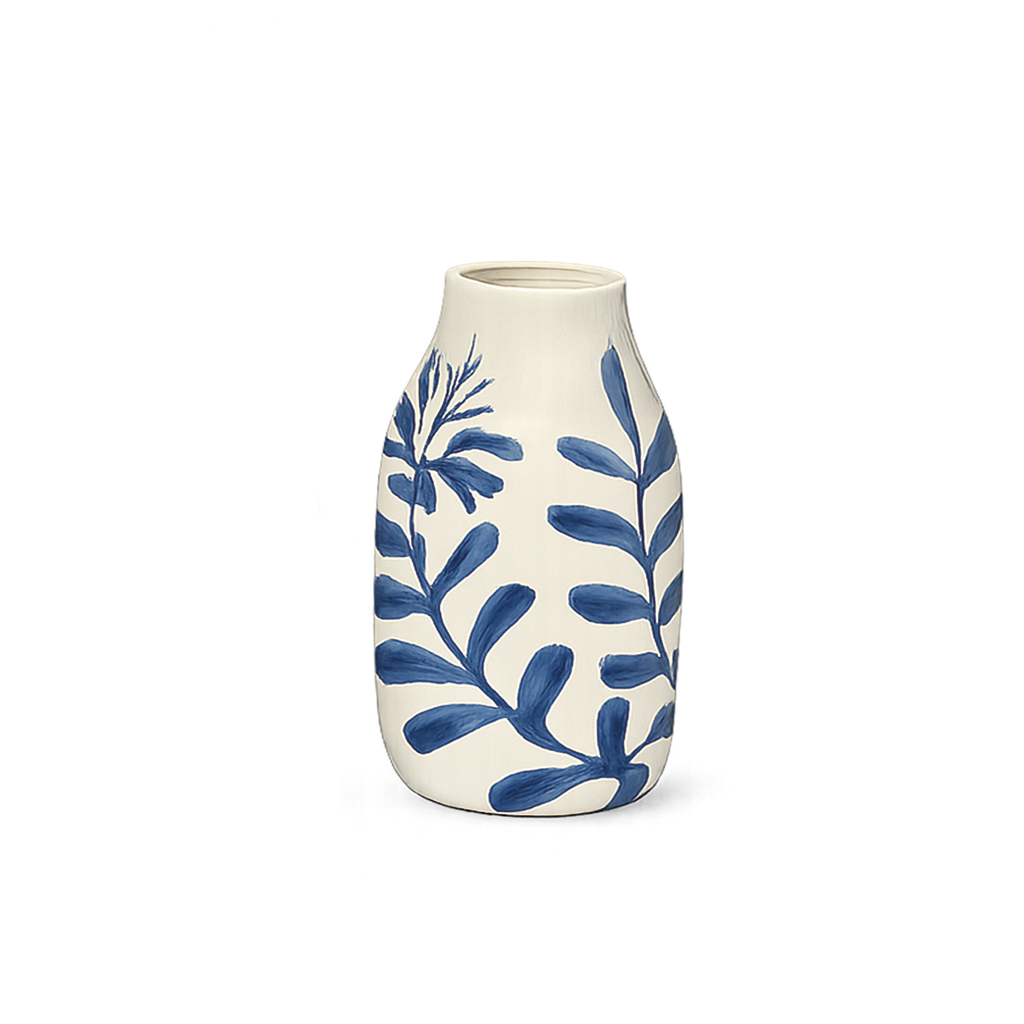 Vase giulia pm fleur bleu foncé D9,5 H15,5cm