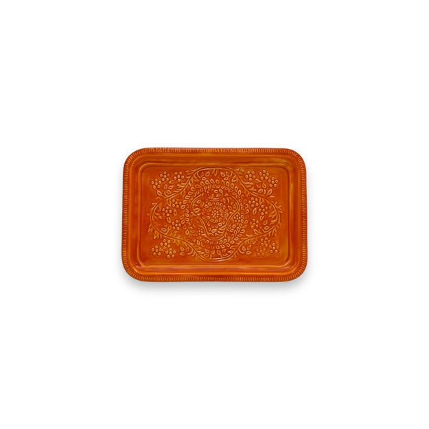 PLATEAU RECTANGLE BERBERE GM ORANGE
