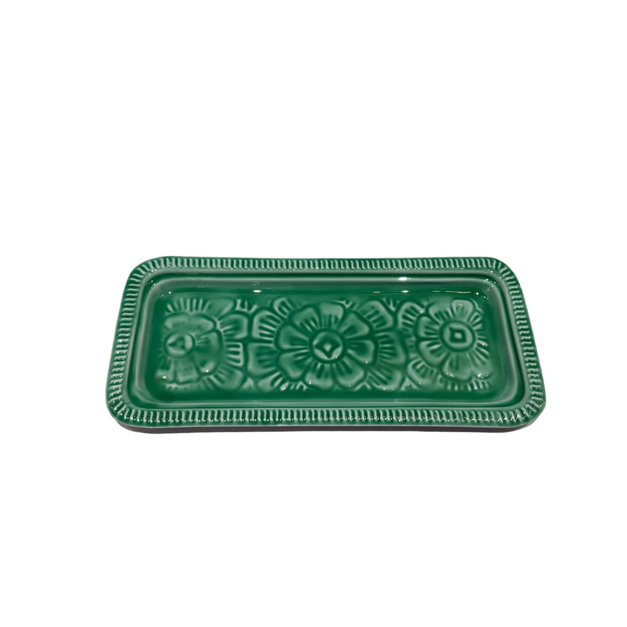 PLATEAU RECTANGLE BERBERE PM GREEN