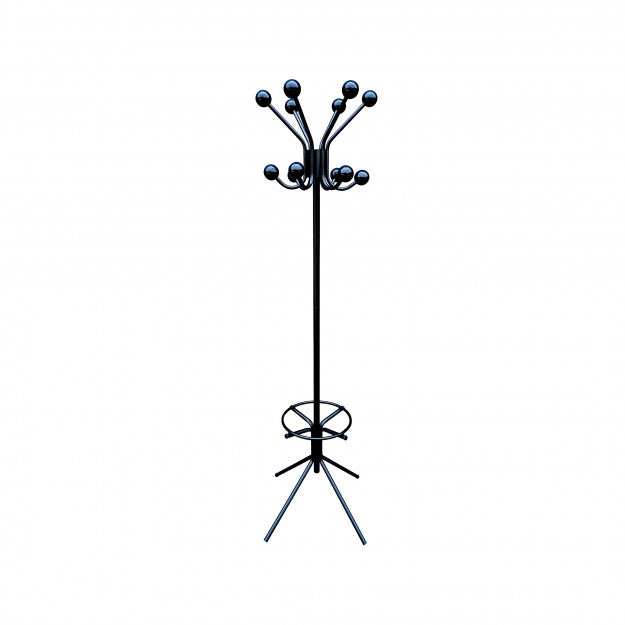 PORTE MANTEAUX SUR PIED 12 BOULES BLACK