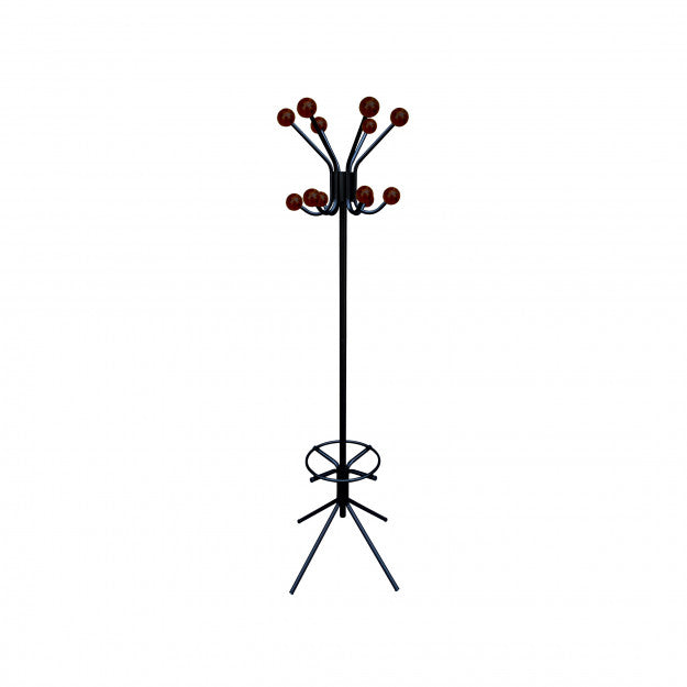 PORTE MANTEAUX SUR PIED 12 BOULES BROWN