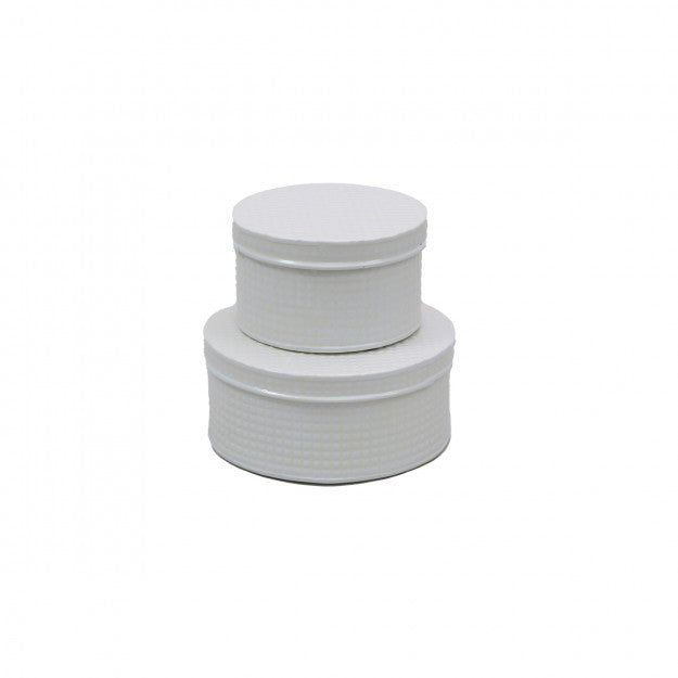 SET 2 BOITE RONDE OSLO PM IVORY