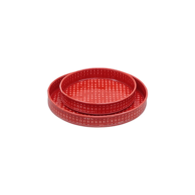 SET 2 PLATEAUX BB OSLO RED