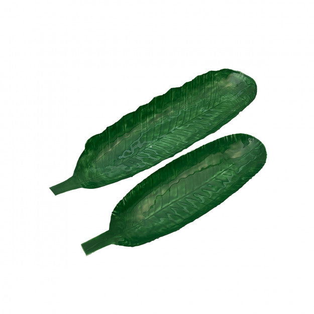 SET 2 PLATEAUX FEUILLE BANANIER TAMEGROUTE