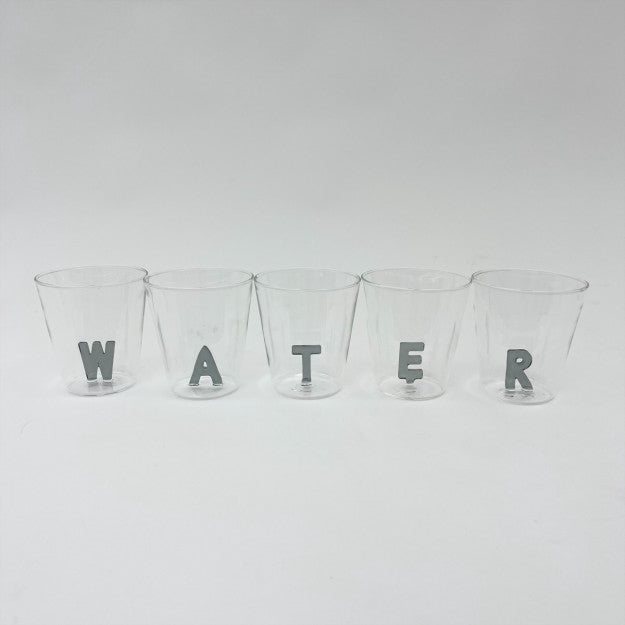SET 5 VERRES WATER SMOKE